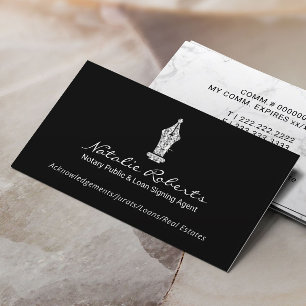 Tarjeta De Visita Notario Público Agente de firma de préstamos de pl