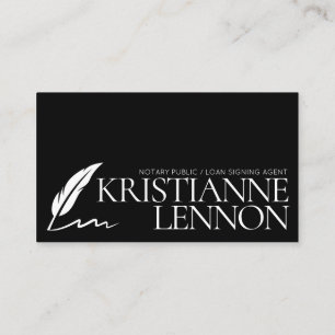 Tarjeta De Visita Notario Público/Agente de firma de préstamos Simpl