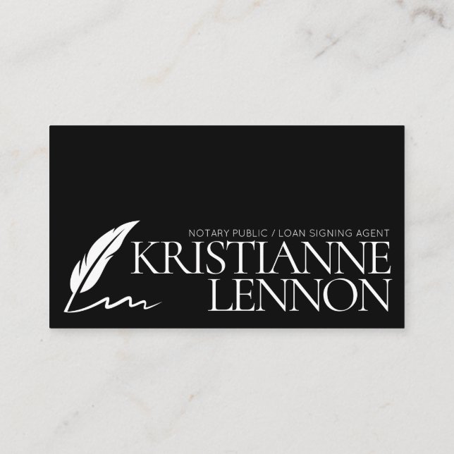 Tarjeta De Visita Notario Público/Agente de firma de préstamos Simpl (Reverso)