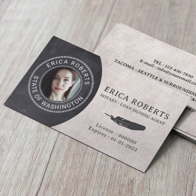 Tarjeta De Visita Notario público agente de firma de préstamos Vinta (Subido por el creador)