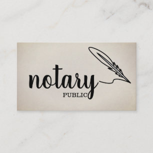 Tarjeta De Visita Notario Público Elegante Script Sencillo