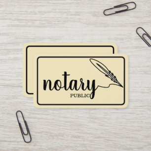 Tarjeta De Visita Notario Público Letra Elegante Plano