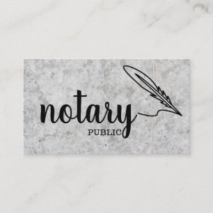 Tarjeta De Visita Notario Público Letra Elegante Plano