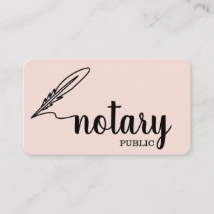 Tarjeta De Visita Notario Público Letra Elegante Plano