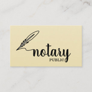 Tarjeta De Visita Notario Público Letra Elegante Plano