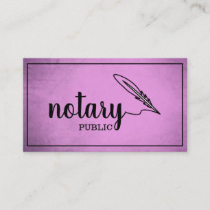 Tarjeta De Visita Notario Público Letra Elegante Plano Negro & Blanc