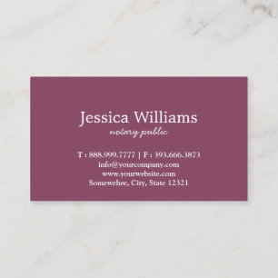 Tarjeta De Visita Notario Público Letra Elegante Plano Negro & Blanc