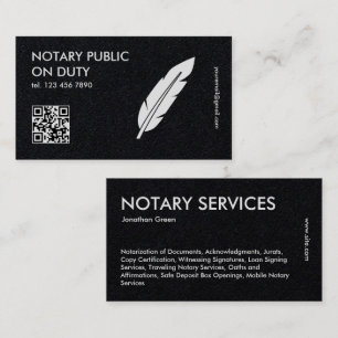 Tarjeta De Visita Notario Público QR