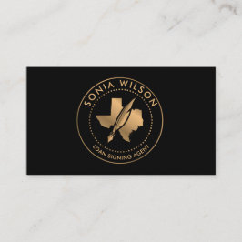 Tarjeta De Visita Notario público Texas Stamp Loan Siging Agent Busi