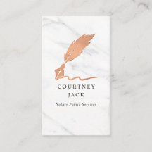 Notario Servicio Público Lujo Marble Rosa Oro