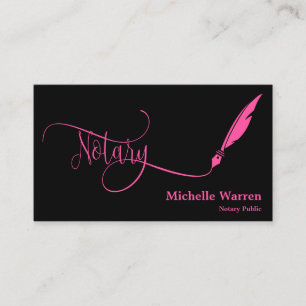 Tarjeta De Visita notary feather pen loan firma turquoise business