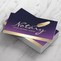 Notary Loan Siging Agent Gold Border Deep Purple