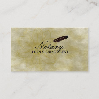 Tarjeta De Visita Notary Loan Siging Agent Gold Flower Business Car