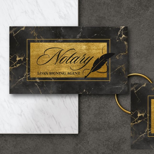 Tarjeta De Visita Notary Loan Siging Agent Marble Business Card (Subido por el creador)