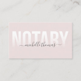 Tarjeta De Visita Notary Loan Siging Agent Rosa Gold Marble