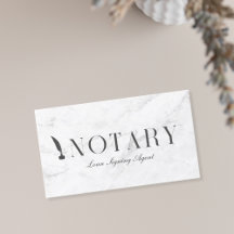 Notary Loan Siging Agent White Marble