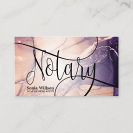 Tarjeta De Visita Notary Loan Signing Agent Modern abstract Business