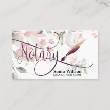 Notary Loan Signing Agent Modern Rosa Gold Purpuri