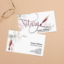 Notary Loan Signing Agent Modern Rosa Gold Purpuri