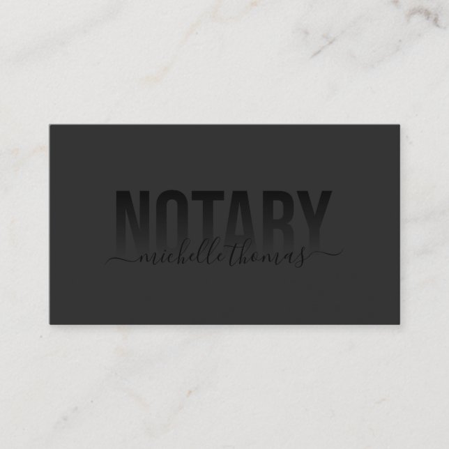 Tarjeta De Visita Notary Loan Signing Agent Profesional Simple (Anverso)