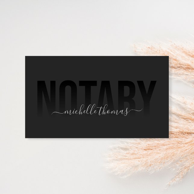 Tarjeta De Visita Notary Loan Signing Agent Profesional Simple (Subido por el creador)