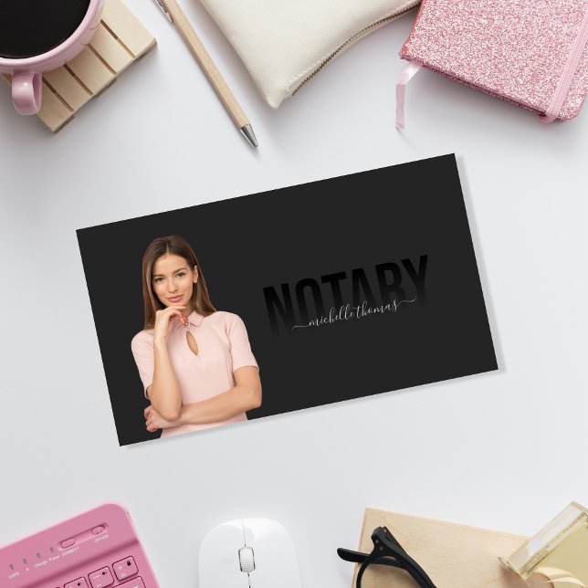 Tarjeta De Visita Notary Loan Signing Agent Professional Add Photo (Subido por el creador)