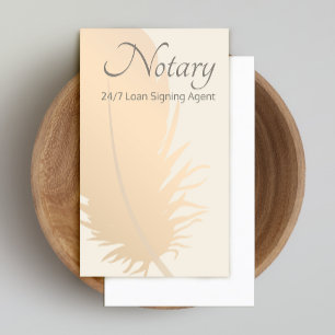 Tarjeta De Visita Notary Loan Signing Agent Rosa Gold Quill Business