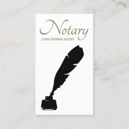 Tarjeta De Visita Notary Loan Signing Agent Simple Business Card