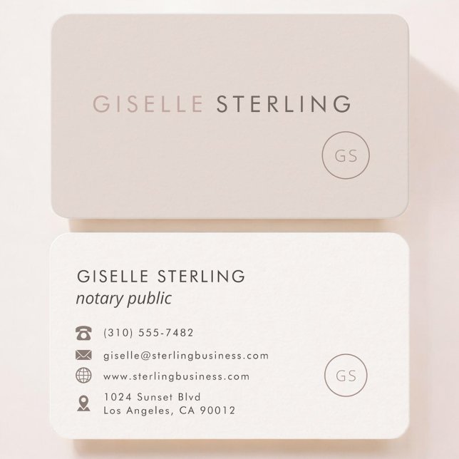 Tarjeta De Visita Notary Public Feminine Professional (Subido por el creador)