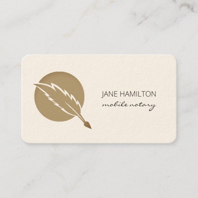 Tarjeta De Visita Notary Signing Agent Elegant (Anverso)