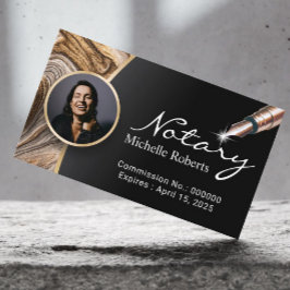 Tarjeta De Visita Notary Signing Agent Modern Photo Professional