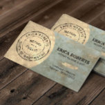 Tarjeta De Visita Notary Stamp Loan Siging Agent Vintage Bronze<br><div class="desc">Notario Sello de Préstamo Agente de firma Vintage Gold Bronze Tarjetas de Negocio.</div>