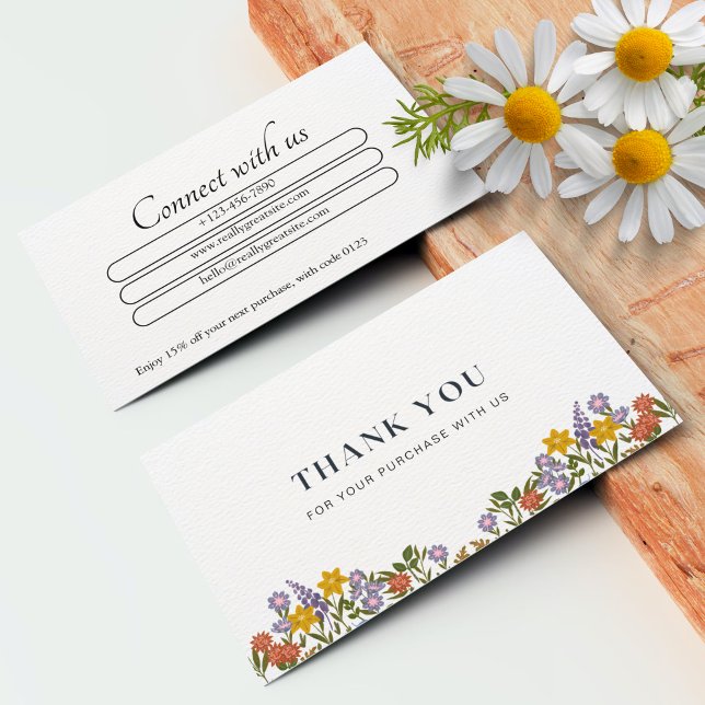 Tarjeta De Visita Notas de agradecimiento personalizadas para pequeñ (Personalized Small Business Thank You Notes)