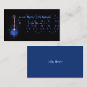 Tarjeta De Visita Notas de guitarra y música