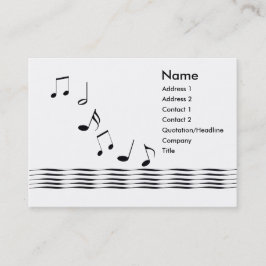 Tarjeta De Visita Notas de la música