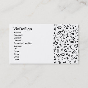 Tarjeta De Visita notas de la música