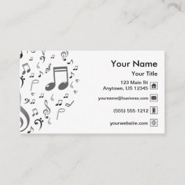 Tarjeta De Visita Notas de la música