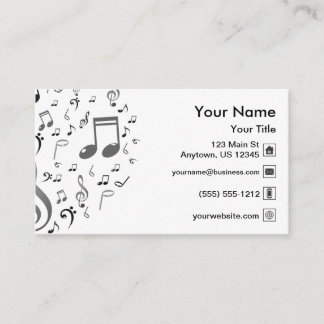 Tarjeta De Visita Notas de la música