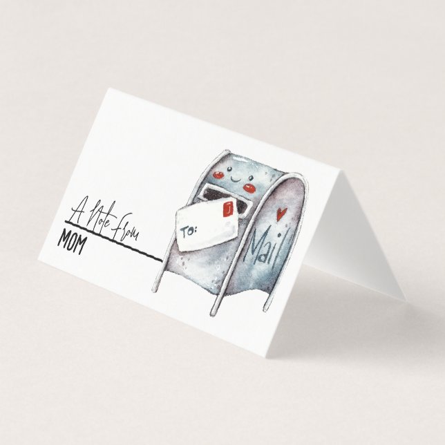 Tarjeta De Visita Notas de Lunchbox personalizadas con su nombre (Anverso)