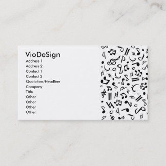 Tarjeta De Visita notas de música