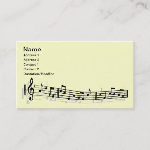 Tarjeta De Visita Notas musicales