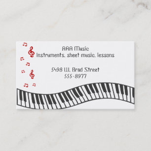 Tarjeta De Visita Notas musicales