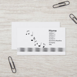 Tarjeta De Visita Notas musicales