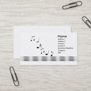Tarjeta De Visita Notas musicales