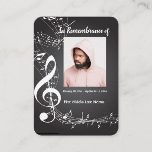 Tarjeta De Visita Notas musicales de recuerdo cristiano