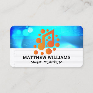 Tarjeta De Visita Notas Musicales   Logotipo de sonido