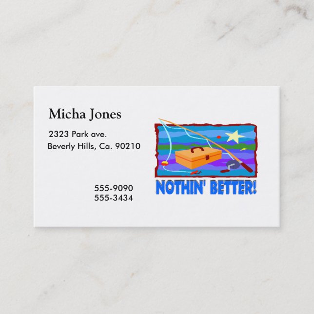Tarjeta De Visita Nothin mejor que la pesca (Anverso)