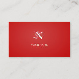 Tarjeta De Visita Nouveau rojo