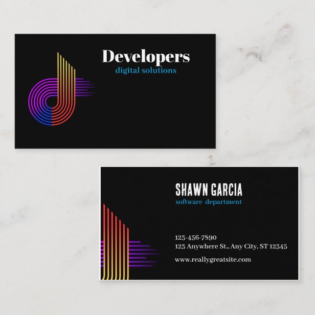 Tarjeta De Visita NovaCode Digital Solutions (Anverso / Reverso)
