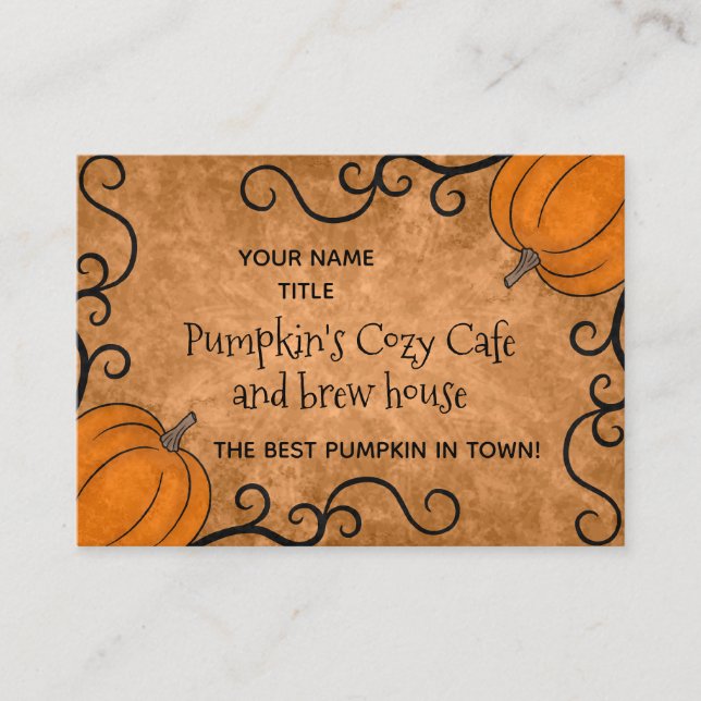 Tarjeta De Visita Novedad de calabazas caídas (Anverso)